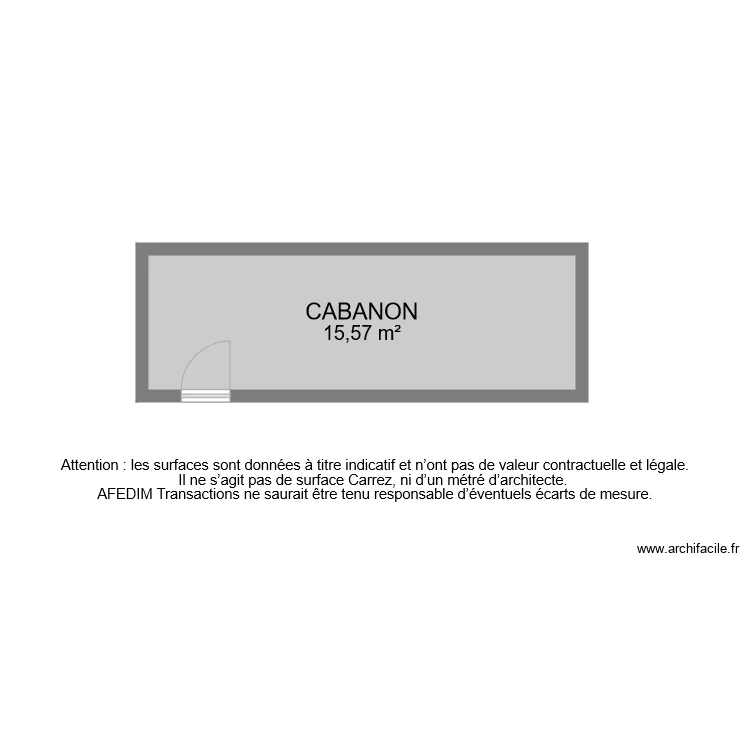 BI 6708 CABANON. Plan de 