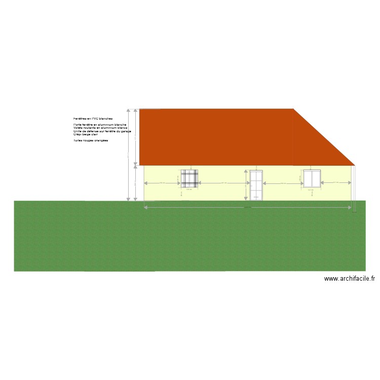 plan facade 5. Plan de 0 pièce et 0 m2