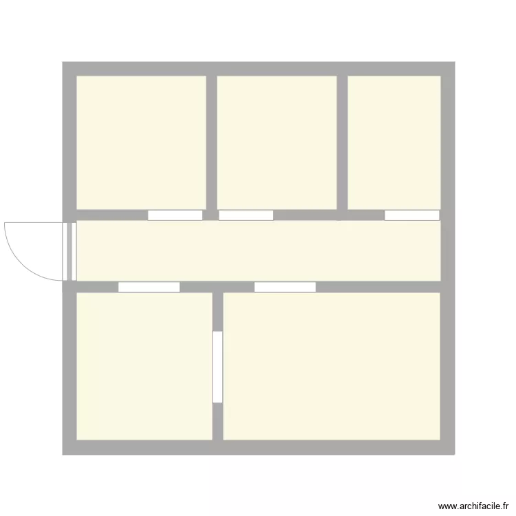 maison 1 vide. Plan de 