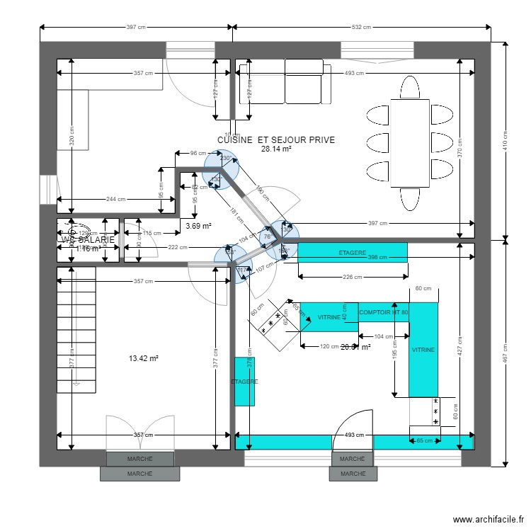 LA MELODIE DU PAIN   PLAN AVANT TRAVAUX. Plan de 0 pièce et 0 m2