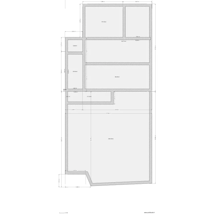 plan des fondations. Plan de 