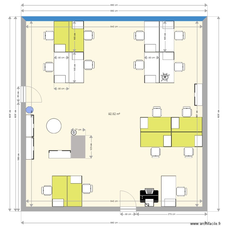 BUREAU P3 D. Plan de 0 pièce et 0 m2