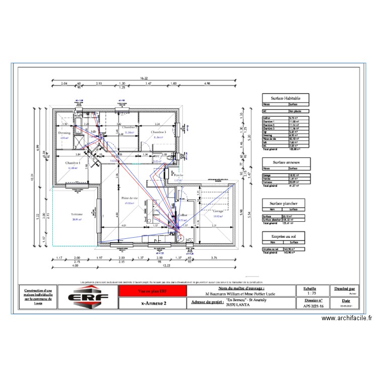 plomberie maison lucie et will erf. Plan de 0 pièce et 0 m2