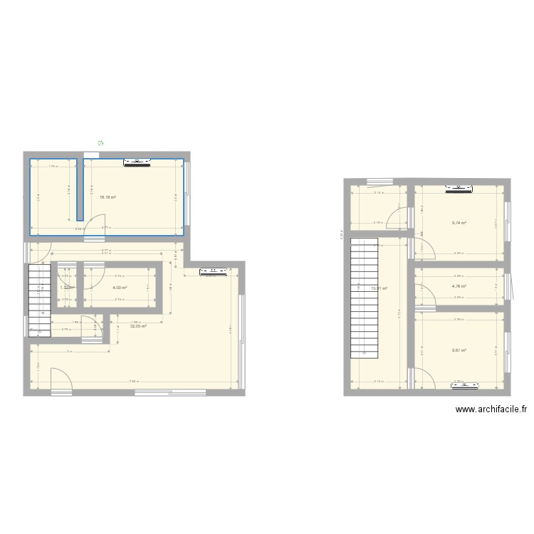 plan de maison de TERE. Plan de 8 pièces et 94 m2