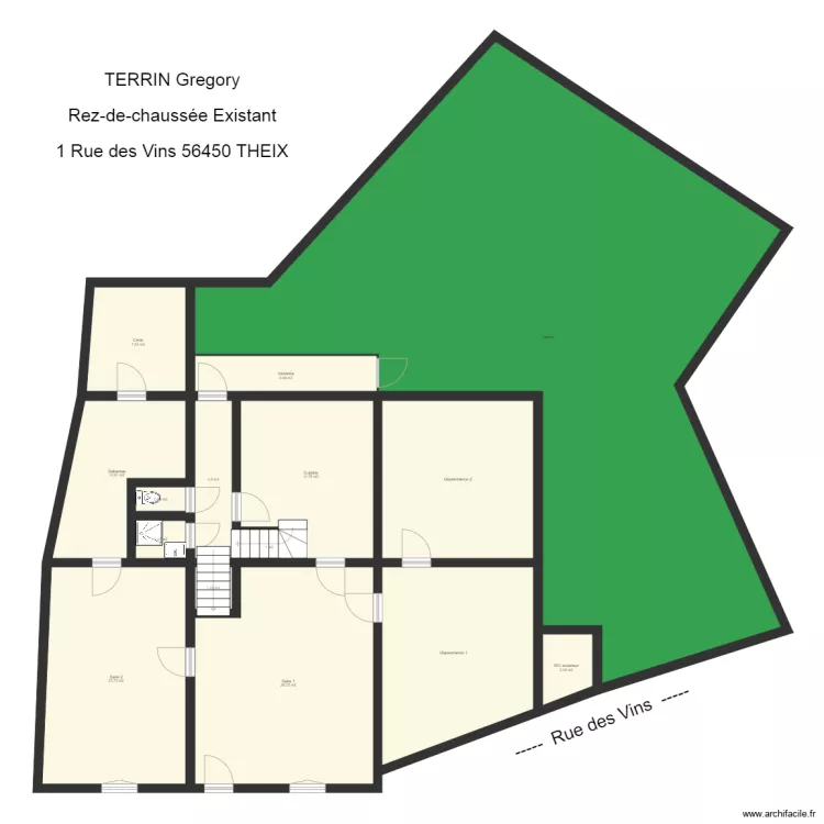 Greg perso rdc existant. Plan de 