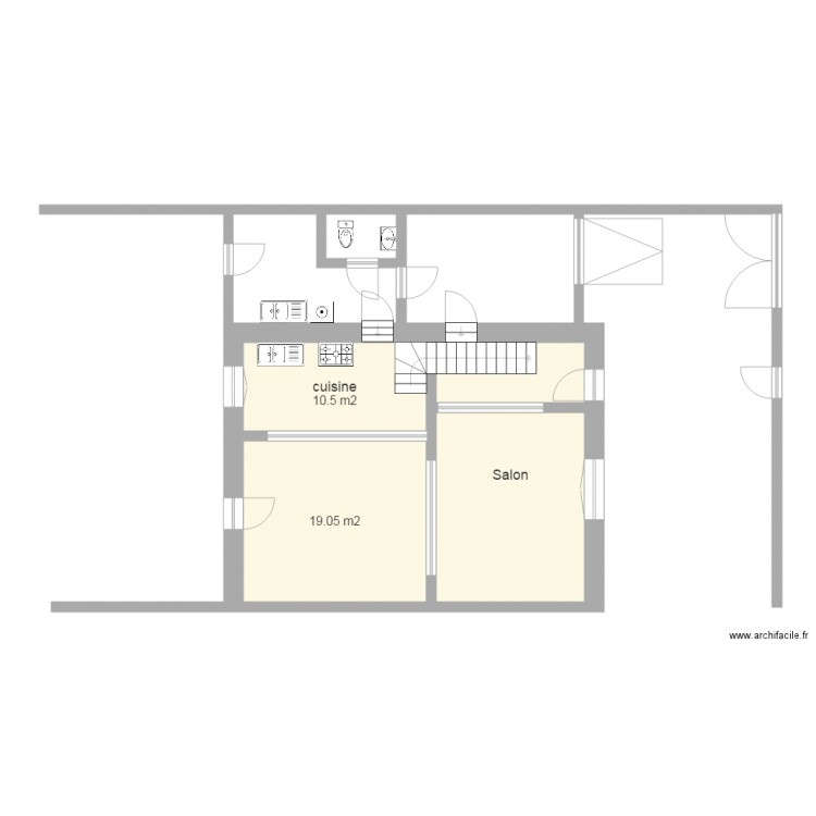 rez de chaussé 79. Plan de 0 pièce et 0 m2