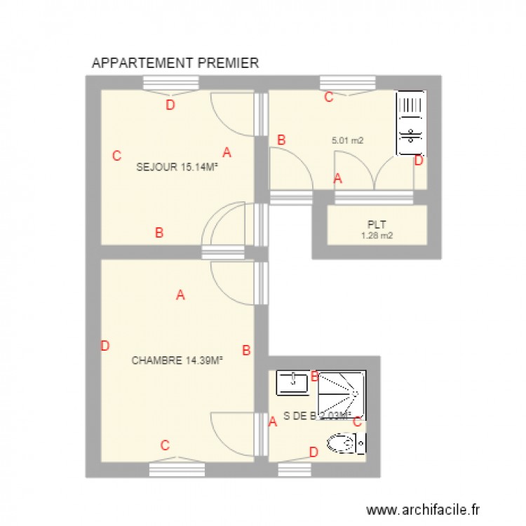 THIBAUT 15 CYPRIEN 1ERE. Plan de 0 pièce et 0 m2