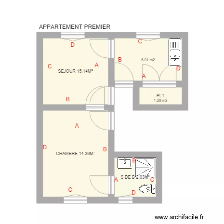 THIBAUT 15 CYPRIEN 1ERE. Plan de THIBAUT 15 CYPRIEN 1ERE. Plan de