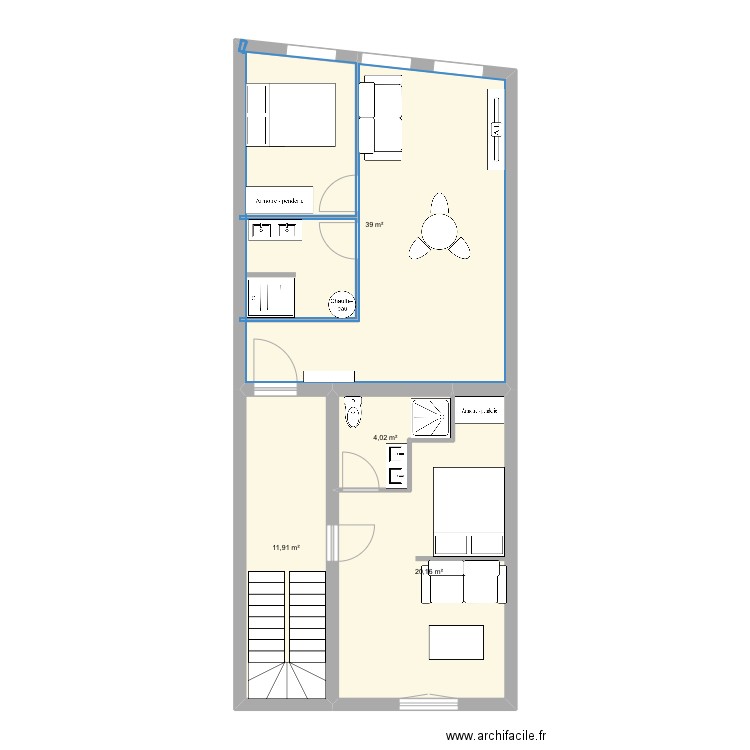APP R+2. Plan de 0 pièce et 0 m2