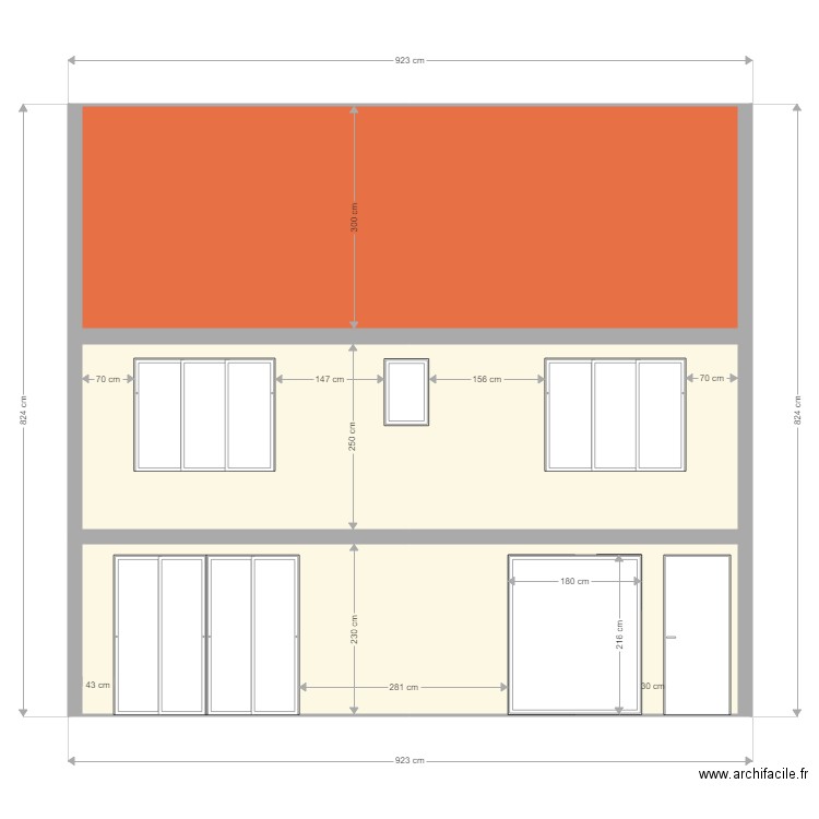 PLAN DE FACADE SE CIBLE. Plan de 0 pièce et 0 m2