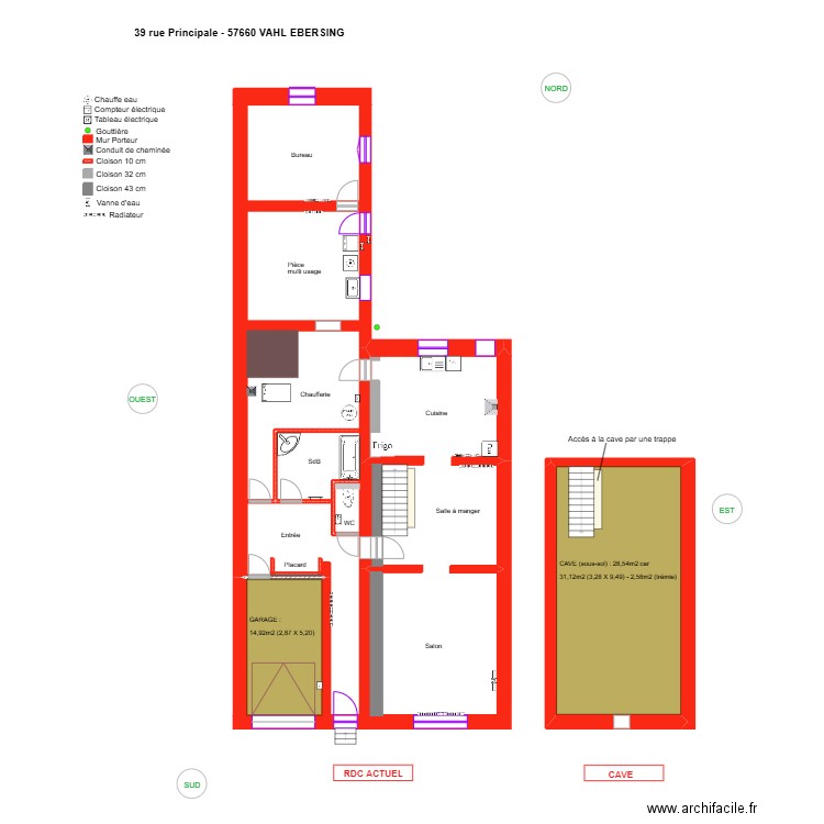 V-E_RDC base. Plan de 0 pièce et 0 m2