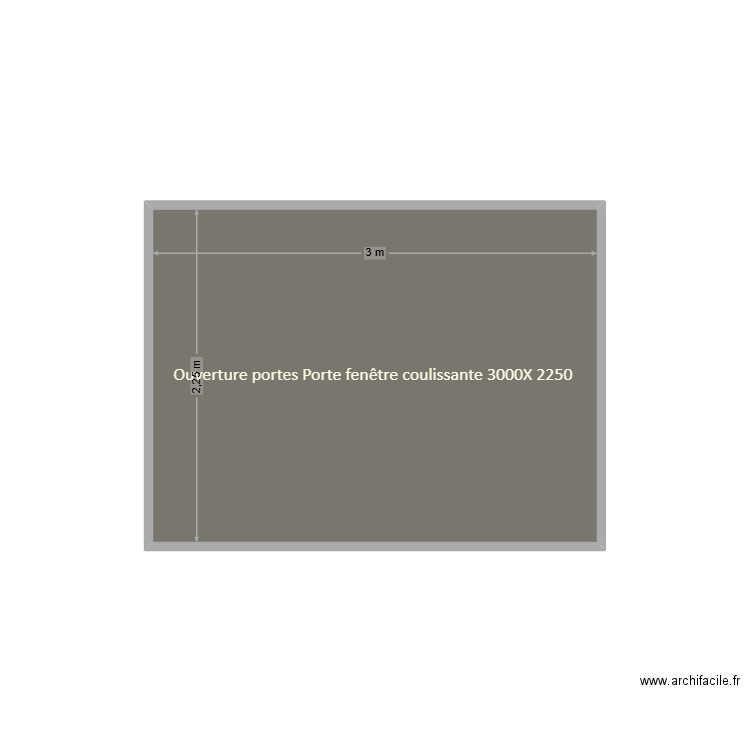 Portes et fenêtres. Plan de 1 pièce et 7 m2