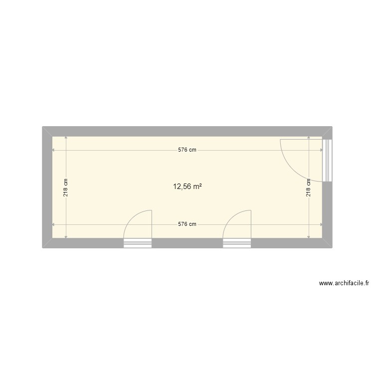 ASBL les Bourgeons. Plan de 1 pièce et 13 m2