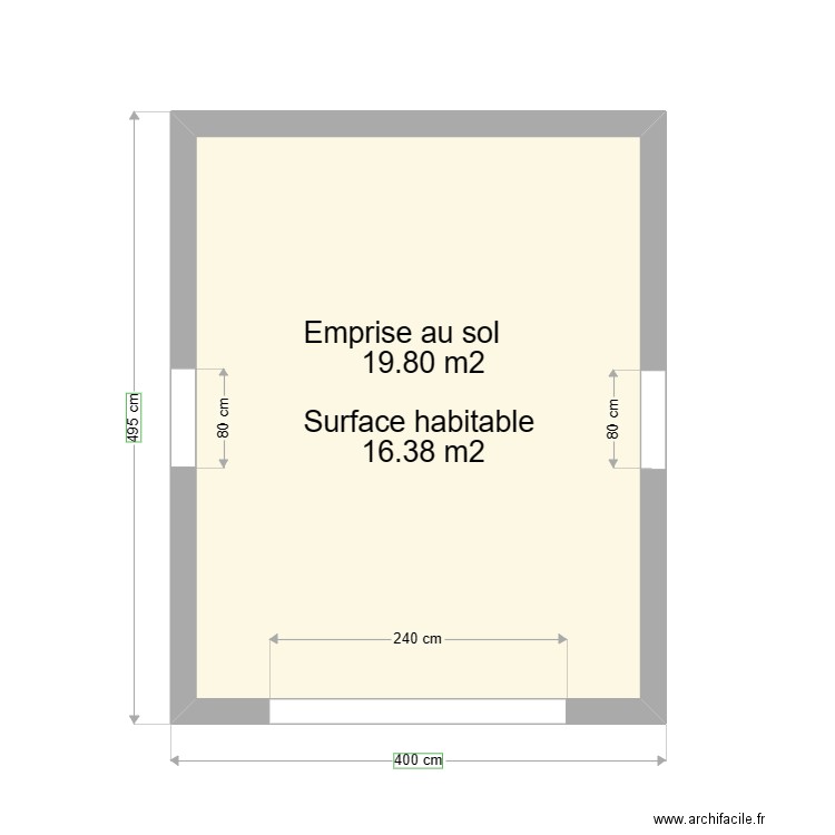 garage belin1. Plan de 1 pièce et 16 m2