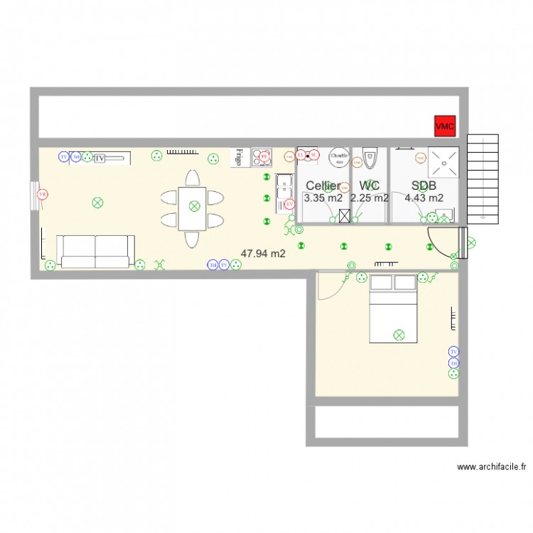 Chantier pontonx . Plan de 0 pièce et 0 m2