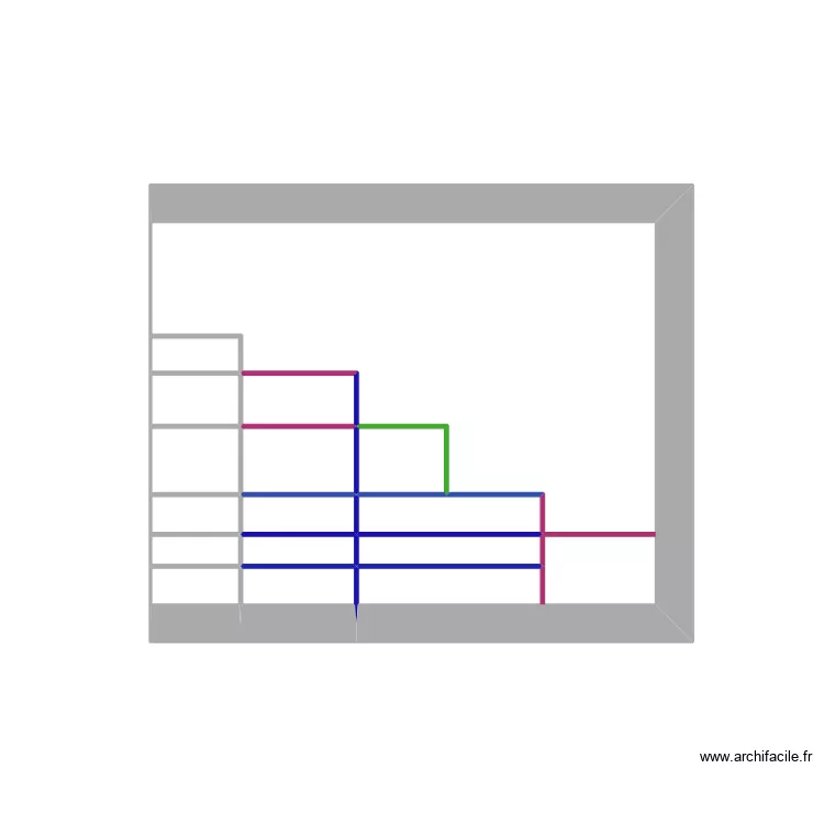 etagere escalier. Plan de 15  et 8 m²