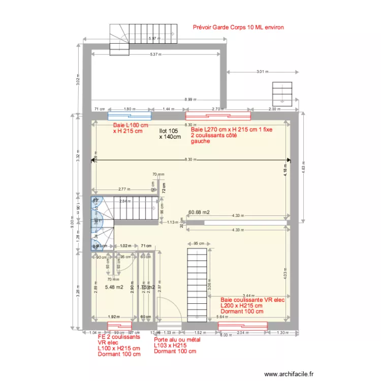 RDCH Gros oeuvre Cloisons SERDAL V4 AVRIL 16. Plan de 