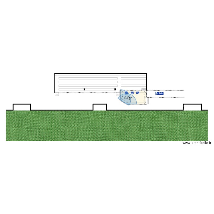 Tribune. Plan de 0 pièce et 0 m2