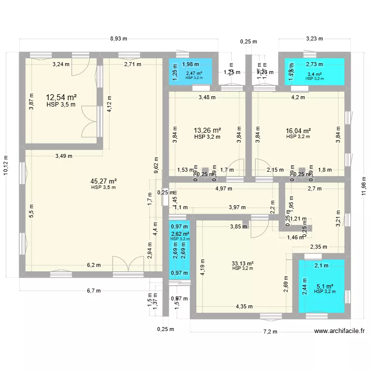 Maison utile. Plan de 