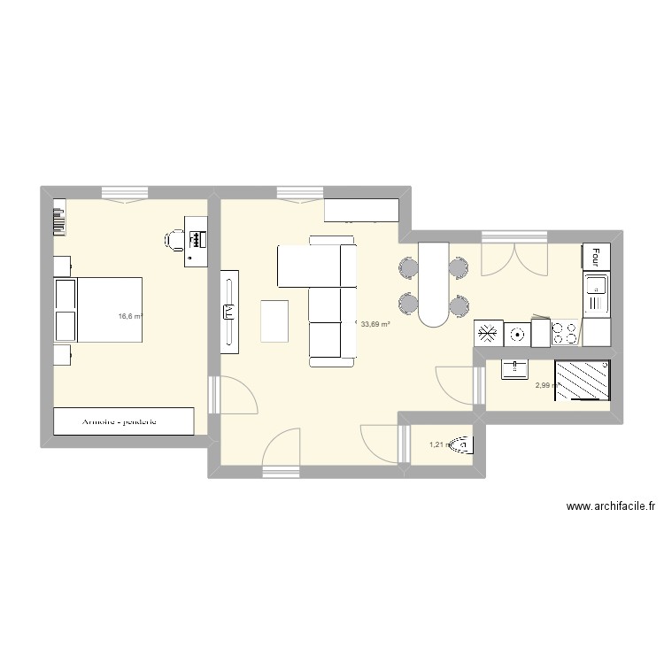 appartement. Plan de 0 pièce et 0 m2