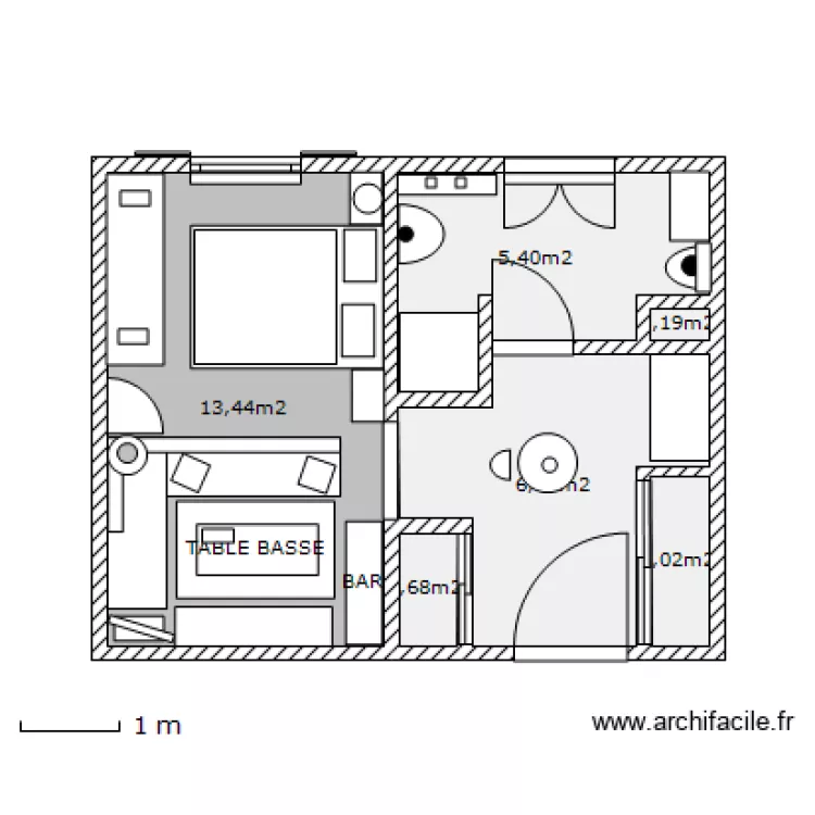 CHAMBRE TERRIEN1. Plan de 