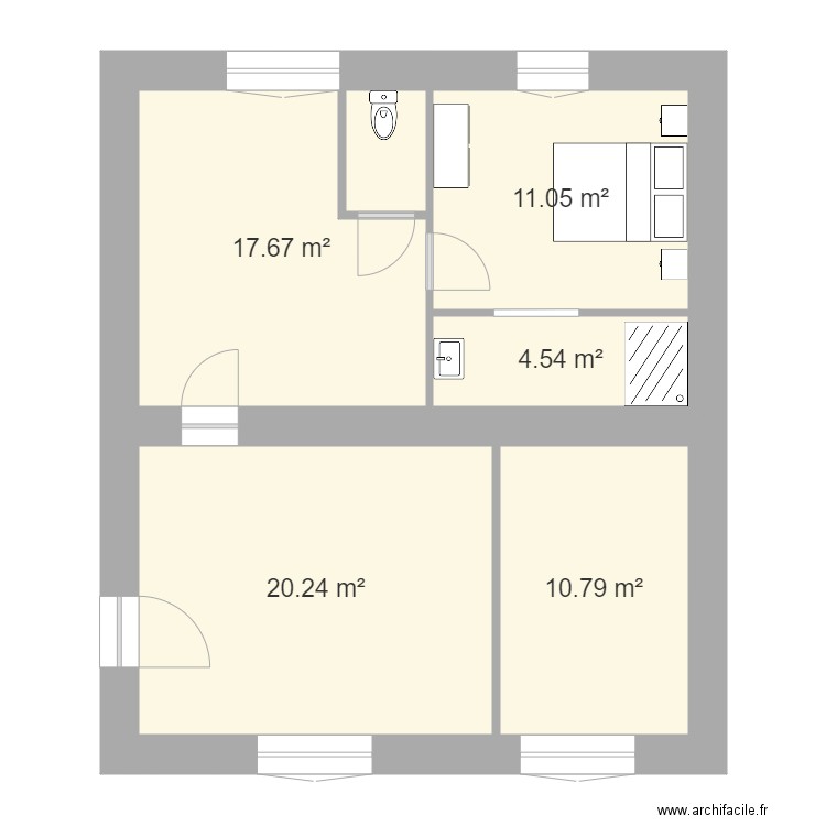 Mas Boisset rdc mamie idée 1. Plan de 0 pièce et 0 m2