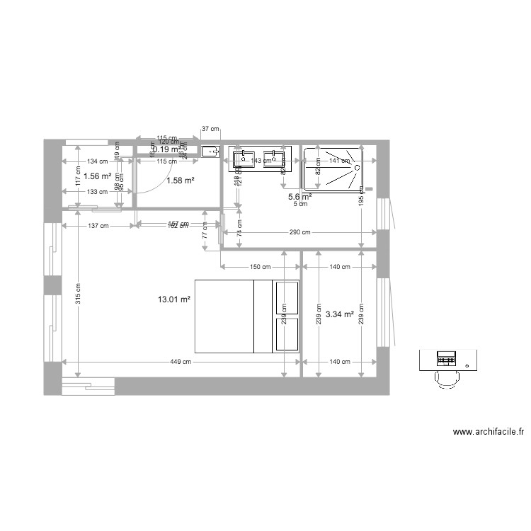 ecokit 32 rectangulaire. Plan de 0 pièce et 0 m2