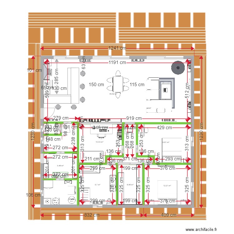 Maison camille terrasse. Plan de 0 pièce et 0 m2