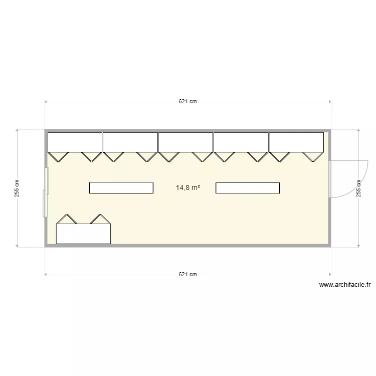LOCAMUC VESTIAIRE. Plan de 