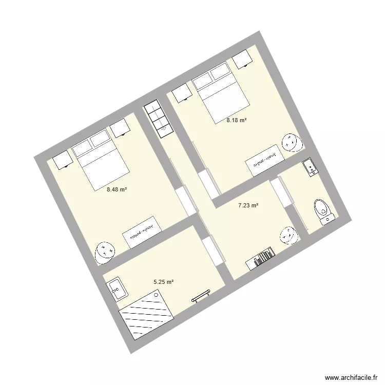 La Brosse Nouans GITE 4 PAX CHEVRERIE. Plan de 