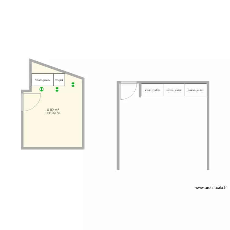 PLACARD CHAMBRES STEPHANIE. Plan de 