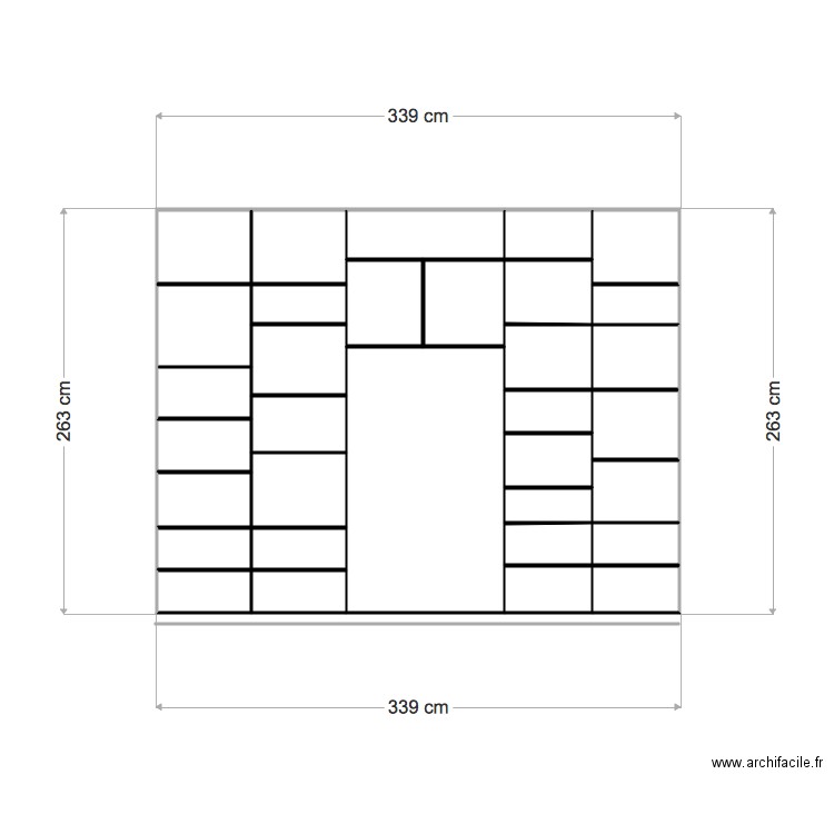 dressing. Plan de 0 pièce et 0 m2