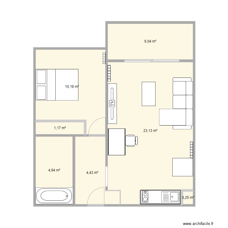 Appart Bonnes Mesures. Plan de 0 pièce et 0 m2