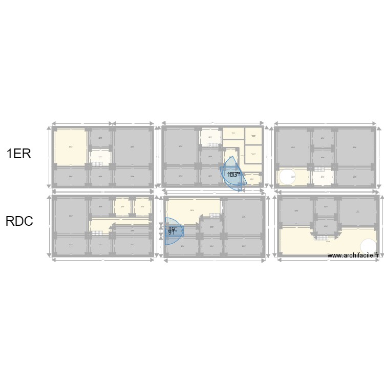 IMMEUBLE EXPOSE SUD. Plan de 47 pièces et 1179 m2