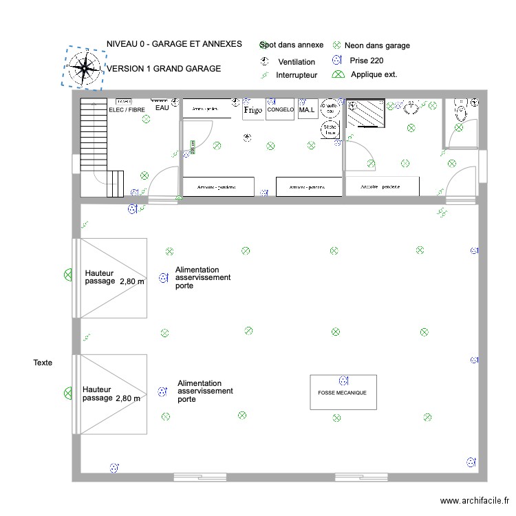 Projet Bordes garage. Plan de 0 pièce et 0 m2