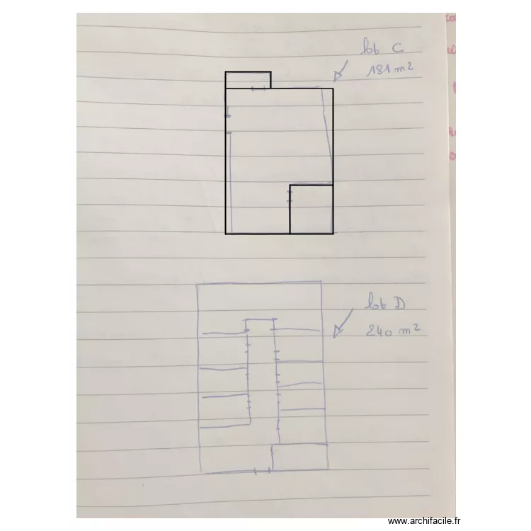 25222 croquis 1er 181 m2. Plan de 