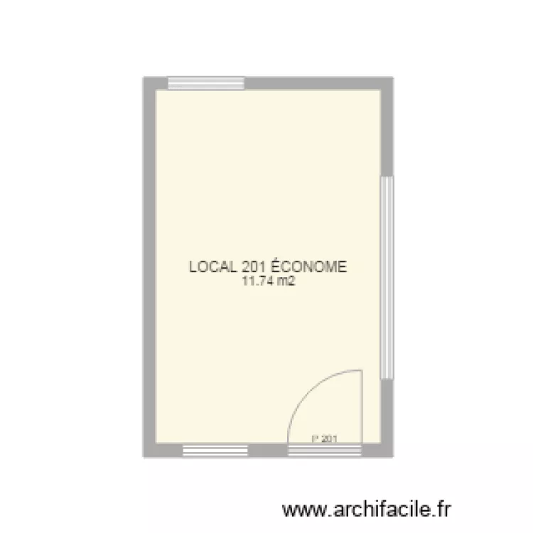 local 201 &eacute;comone. Plan de 
