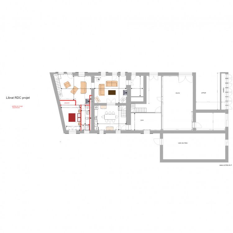 librat RDC  etat projet electricité. Plan de 0 pièce et 0 m2