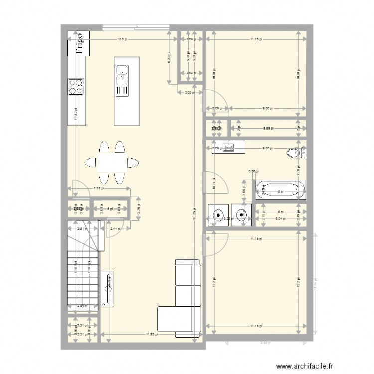 duplex. Plan de 0 pièce et 0 m2