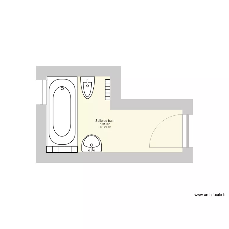 DUCHAMPS SDB VOUGY. Plan de 