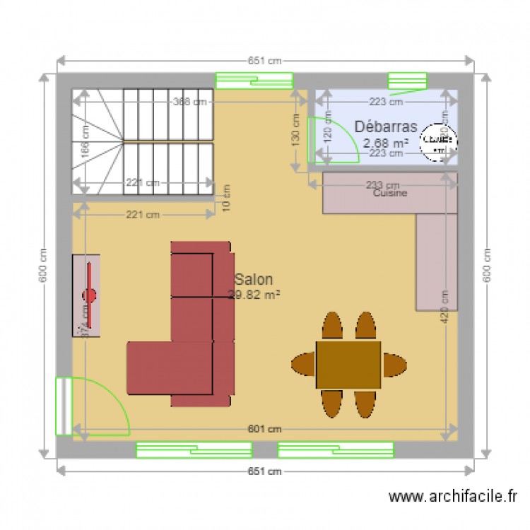 Rdc Bellevue. Plan de 0 pièce et 0 m2