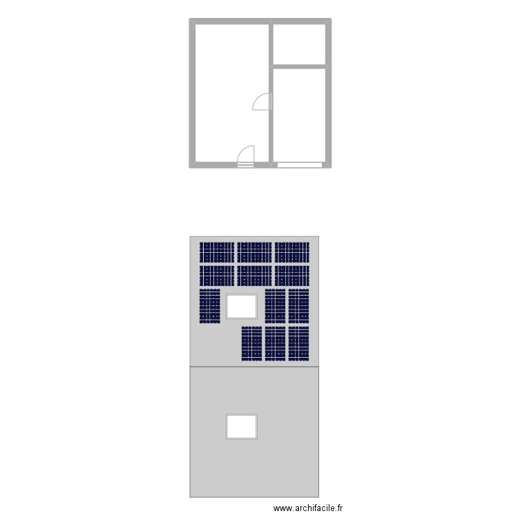 Inst PV - Jose LF. Plan de 3 pièces et 40 m2