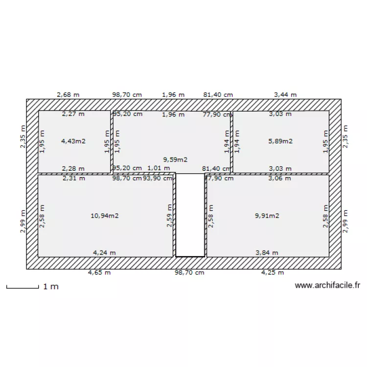 Combles am&eacute;nag&eacute;s. Plan de 