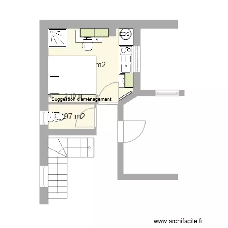 Studio 3906. Plan de 