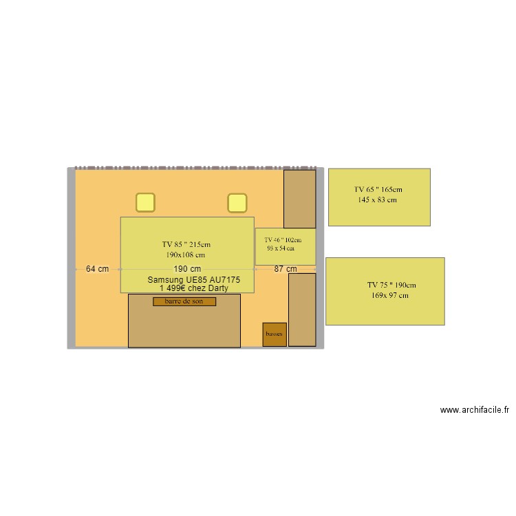 2 écrans   85   46 C. Plan de 0 pièce et 0 m2