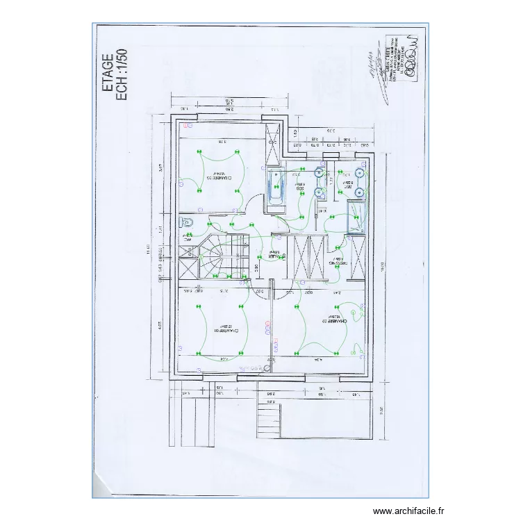 Etage frugier. Plan de 