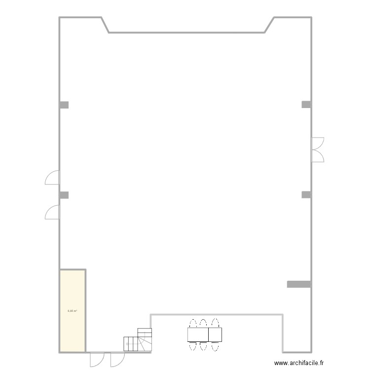 Salle 27-06-2023. Plan de 1 pièce et 7 m2