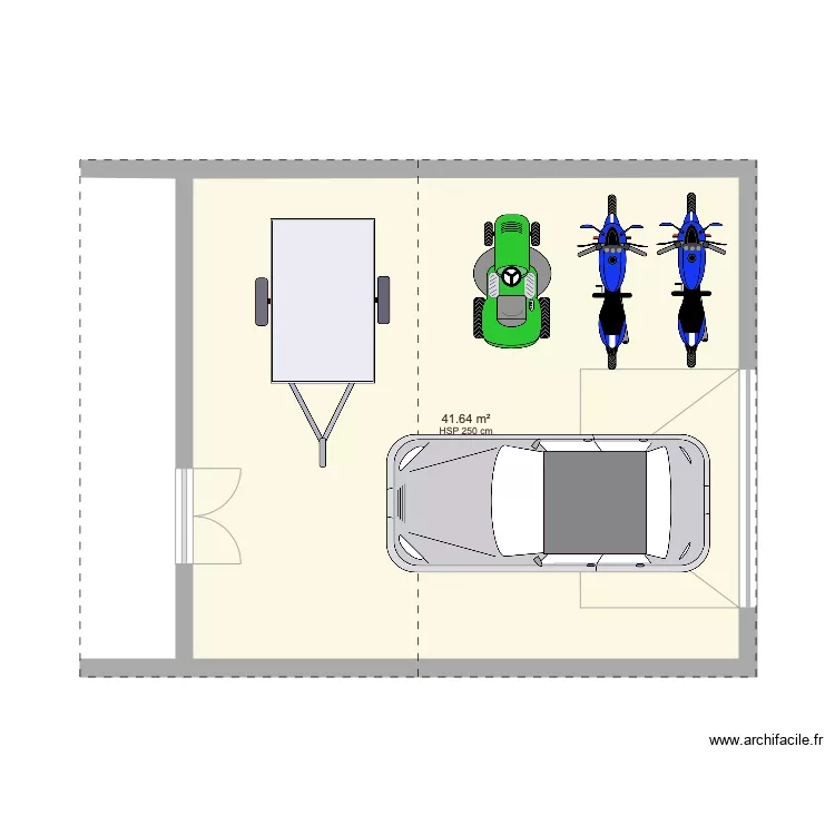 garage. Plan de 