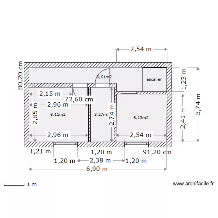 3i&egrave;me &eacute;tage &eacute;tude. Plan de 