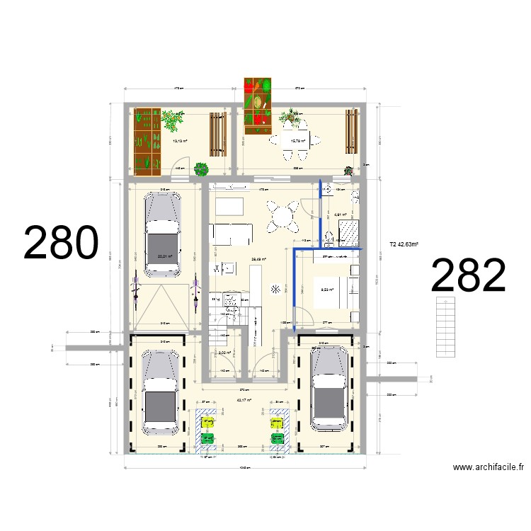 aubepines neuf mp2 1 etage. Plan de 0 pièce et 0 m2